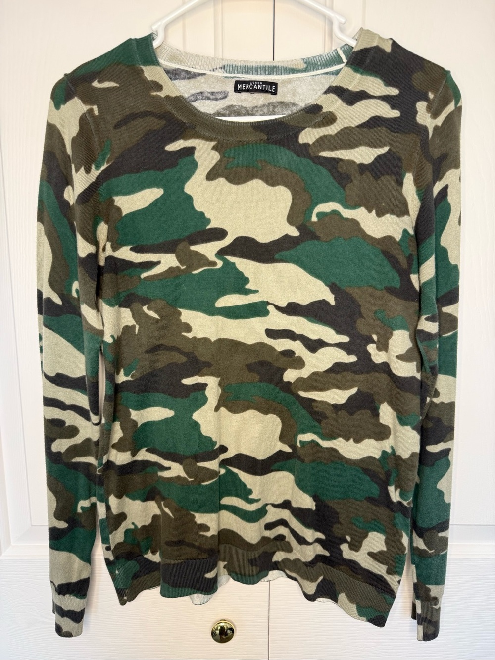 J.Crew Mercantile Women’s Small Camo Camouflage Lightweight Knit Sweater